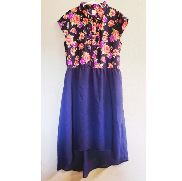 Faded Glory Hi-Low Shirt Dress - Picture 3 of 10